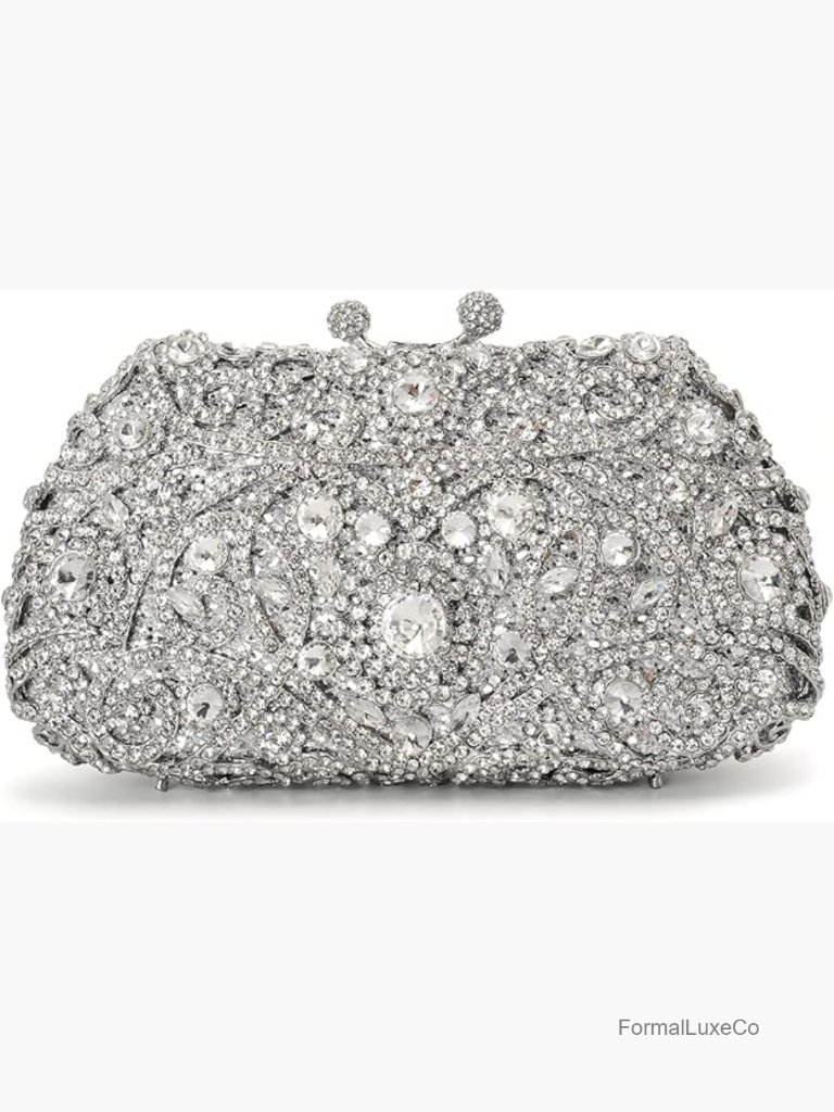 Formal Rhinestone Crystal Clutch Evening Wedding Bag For Women